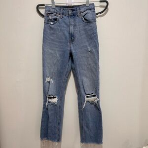 Abercrombie ultra high rise straight jeans